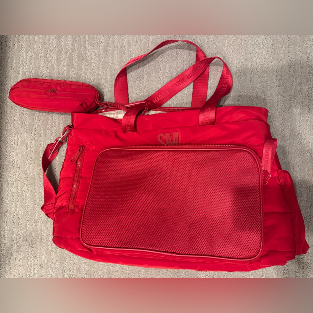 Steve Madden Bold Red Duffel Bag for Woman